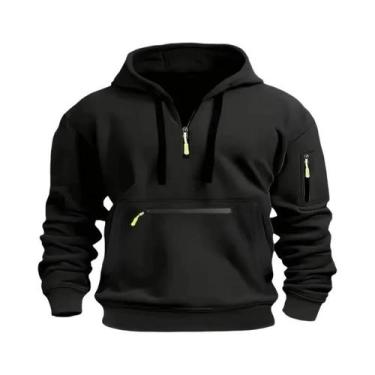 Imagem de Conjunto De Moletom Masculino Para Outono/Inverno Com Capuz E Zíper, C