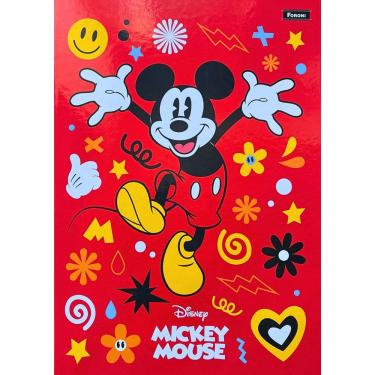 Imagem de Caderno Brochura Capa Dura Universitário Mickey Vintage 80 Folhas Foroni Estampa 3