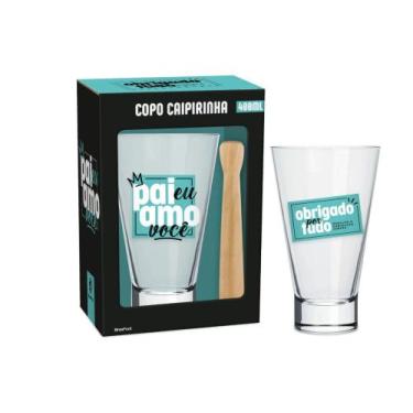 Imagem de Copo de Caipirinha com Socador Pai Eu Amo Você - Brasfoot
