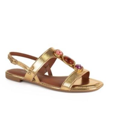 Imagem de Sandália Dakota Rasteira Metalizada Feminina Y9271-Feminino