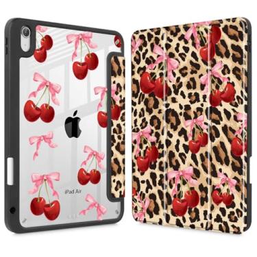 Imagem de May Chen Capa para iPad Air 11 (M3 2025 / M2 2024) 7º 6º, iPad Air 4 e 5 de 10,9 polegadas, 5º 4º (2022/2020), [Suporte Penceil] Suporte de três dobras Auto Wake/Sleep Clear TPU Protection Back Cover