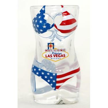 Imagem de Biquíni de corpo inteiro com bandeira de Nevada de Las Vegas, copo de shot 3D