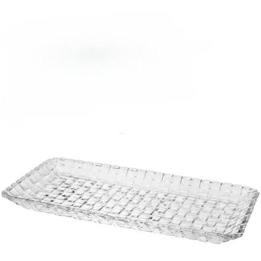 Imagem de Travessa de Vidro Cristal Retangular 25cm - Elegante e Durável para Servir Petiscos, Saladas e Decoração de Mesa (01 Unidade)
