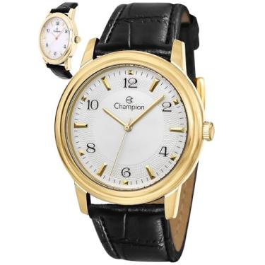Imagem de Relogio Champion Masculino Dourado Pulseira Couro CN20195B