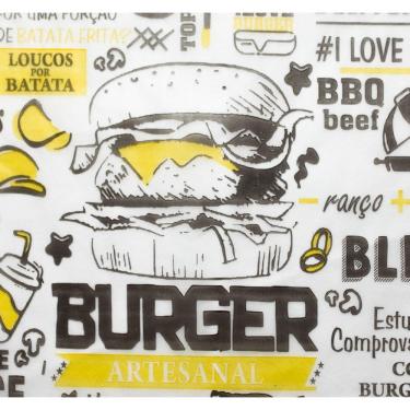 Imagem de Papel Para Embalar Hamburguer 33X38 250 Folhas 4 Pacotes