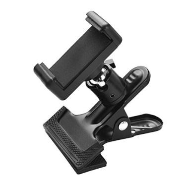 Imagem de Suporte de Instrumento Musical com Apoio para Telefone Clip-on Rotação 360 Graus Baixo Compatibilidade Ampla Ajuste Fácil Ângulo Almofadas Macias Fixação Segura Parafuso 1 4 Polegada Pequena Câmera