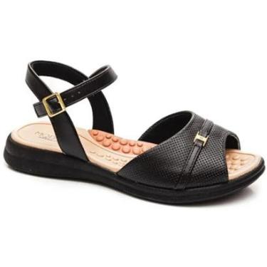 Imagem de Sandália Modare Anabela Baixa Conforto - Preto - 35-Feminino