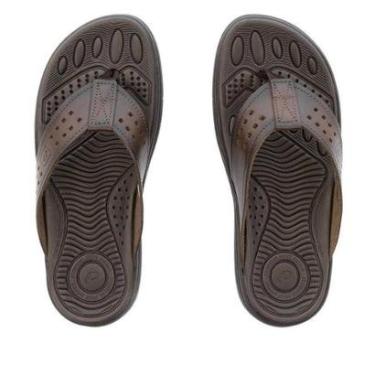 Imagem de Chinelo Pegada Perfuros Couro Marrom-Unissex