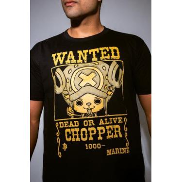 Imagem de Camiseta Wanted Chopper Camisa Estampada Anime Unissex - Glev.Conceito