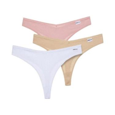 Imagem de Conjunto De 3 Calcinhas G-string De Algodão Waffle Sexy Para Mulheres,