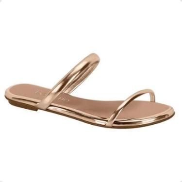 Imagem de Tamanco Feminino Rasteiro Beira Rio Dourado-Feminino