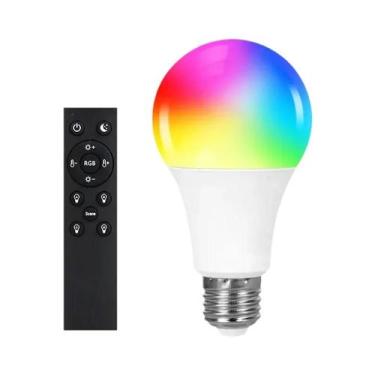 Imagem de Lâmpada LED Inteligente RGB Dimerizável Tuya Bluetooth E27 9W Com Cont