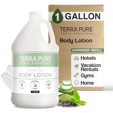 Imagem de Terra Pure Loção corporal Green Tea Hotel | 1 galão | Para aluguéis de hospitalidade e férias para encher dispensadores | (galão)