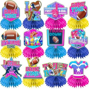Imagem de Super decorações de festa de futebol americano 2026, decoração de festa de futebol, centro de mesa, mesa de toque para decoração de superfutebol americano
