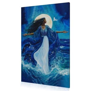 Imagem de Quadro Decoração Iemanjá Orixá Umbanda Oxalá Canvas 60x40 - DC Express