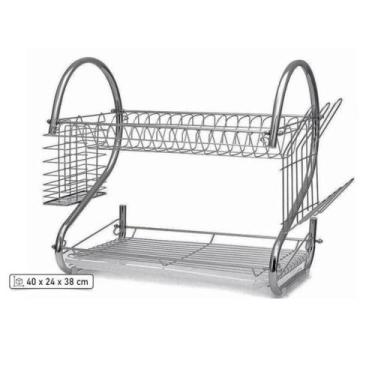 Imagem de Escorredor de Louças com Porta Copos e Talheres de Metal - TOP RIO