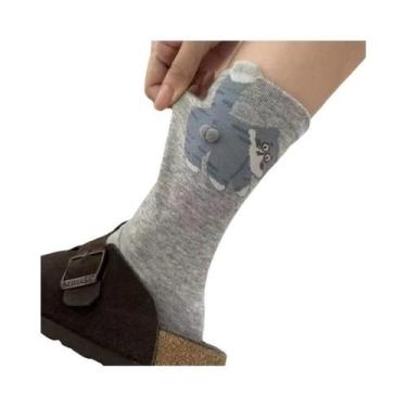 Imagem de Meias Femininas De Cano Médio Com Estampa De Gatinho Fofo, 1 Ou 3 Pare