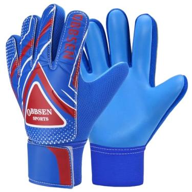 Imagem de Obbsen Luvas de goleiro para crianças e jovens, luvas de futebol antiderrapantes para treinamento de meninos e meninas, proteção dupla de pulso com palmas fortes