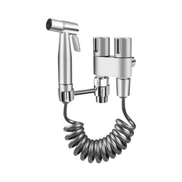 Imagem de Conjunto De Pulverizador Bidê Portátil Em Aço Inoxidável Para Limpeza 