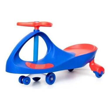Imagem de Carrinho Infantil de Rolimã com Volante Giratório 360 - Unitoys, Azul,