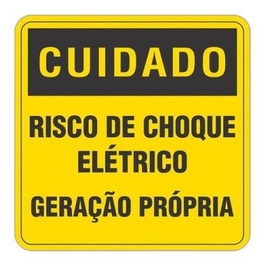 Imagem de Placa Cuidado Geração Própria 13x13 Energia Solar Rge Cpfl - Isinaliza