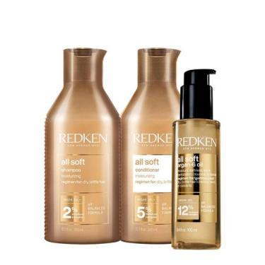 Imagem de Kit Redken All Soft Argan Duo Oil (3 produtos)