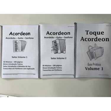 Imagem de Três Volumes Solos e teorias Acordeão Acordeon Gaita 300 Pg - Academia