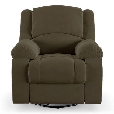 Imagem de Poltrona Do Papai Reclinável Sala De Cinema Barcelona Glider Giratória Massagem Usb Verde Esmeralda