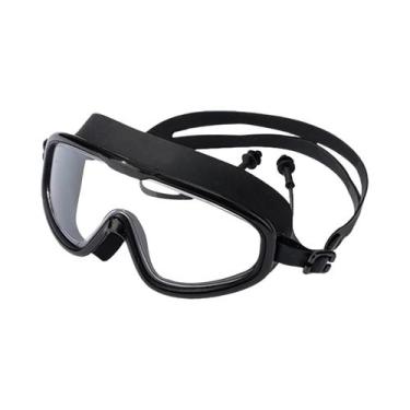 Imagem de Óculos De Natação À Prova d'Água Anti-UV Com Lente Grande E Silicone P