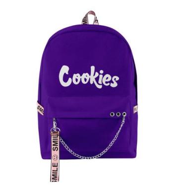 Imagem de Mochila Cookies Kids School em poliéster impresso em 3D 28x17x42cm - Y