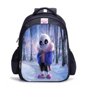 Imagem de Mochila Undertales Sans Cartoon Kids School Oxford 32x17x42cm - Yiweis