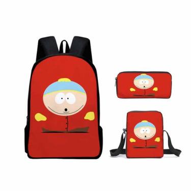 Imagem de Conjunto de mochilas escolares South Parks Erics Cartmans, 3 unidades 