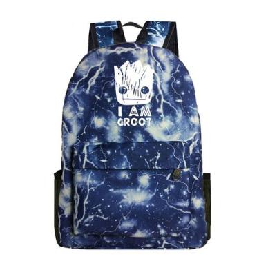 Imagem de Mochila I am Groot Anime School de poliéster para crianças - Yiweisai