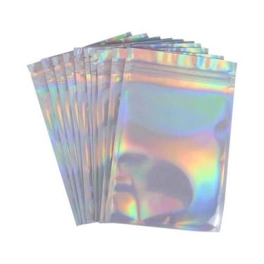 Imagem de Sacos Ziplock Holográficos a Laser 20-40 Peças, Embalagem Autoadesiva 