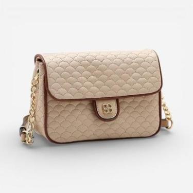 Imagem de Bolsa Feminina Chenson Transversal Matelassê Cute Natural-Feminino