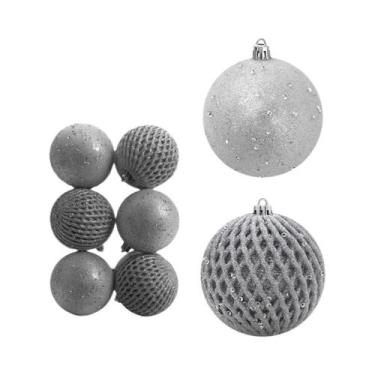 Imagem de 12 Peças De Enfeites De Natal Inquebráveis De 3,15 Polegadas Para Árvo