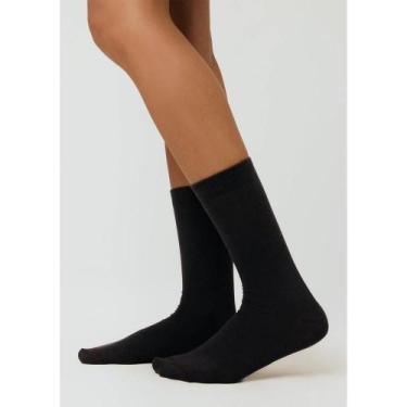 Imagem de Meia Cano Longo Unissex Em Malha - Marrom P - Hering Intimates, P