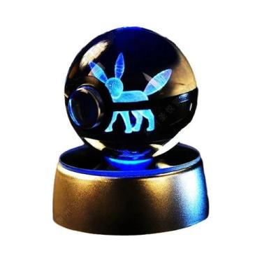 Imagem de Lâmpada Noturna 3D Pikachu Gengar Mewtwo Estátua De Bola De Cristal Po