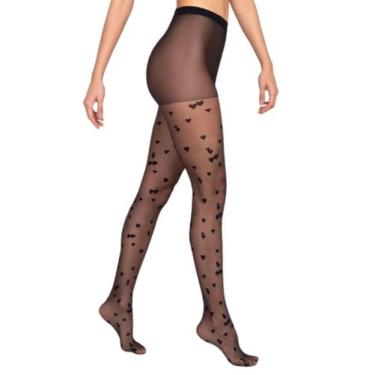 Imagem de Meia Calça Fio 15 Corações Loba 5758-001, P