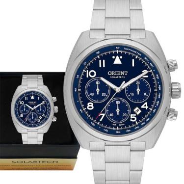 Imagem de Relógio Orient Solartech Masculino Prata Cronógrafo Luxo