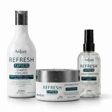 Imagem de Kit Refresh Esfoliante Capilar Crescimento Queda Caspa Shampoo 300m Má