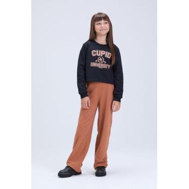 Imagem de Conjunto Infantil Feminino Inverno Moletom Wide Leg University - Vida 