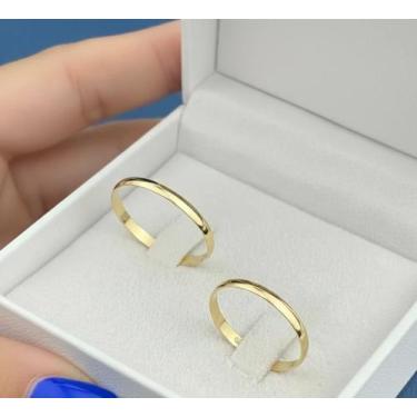 Imagem de Aliança de Casamento Tradicional Aerin Ouro 18K 6mm 7g - Joia de Luxo