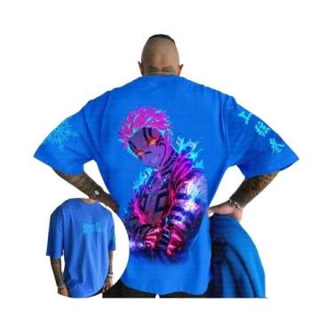 Imagem de Camiseta Masculina Tamanho Grande Demon Slayer Akaza Anime, Casual De 
