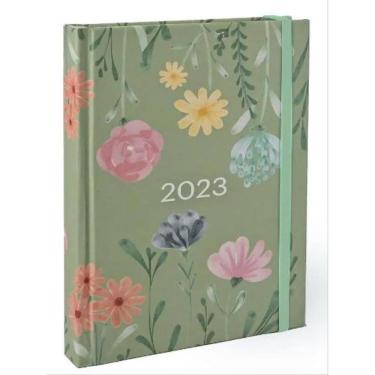 Imagem de 2023 AGENDA FLORAL  ANA LUIZA JARDIM HORIZONTAL TECA DIÁRIA P - 11,50 x 15,50