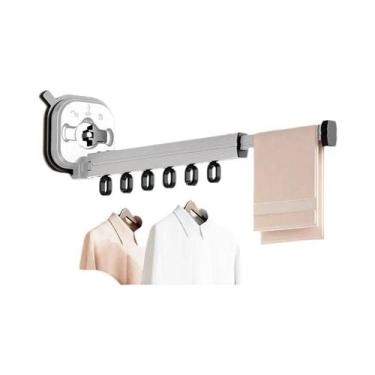 Imagem de Varal De Parede Dobrável Reforçado Retrátil Giratório Extensível Para 