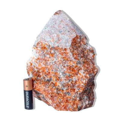 Imagem de 01 Calcita Laranja Pé e Bico Serrado 12 a 16cm 1 a 2kg Tipo B - Crista