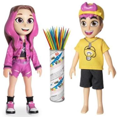 Imagem de Kit Mundo dos Rosa Boneca Emilly Vick + Boneco Leozinho com Chaveiro +