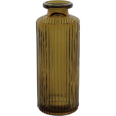 Imagem de VASO DECORATIVO ENFIETE CASA GARRAFA HOME&CO VIDRO 13x5x5cm MARROM