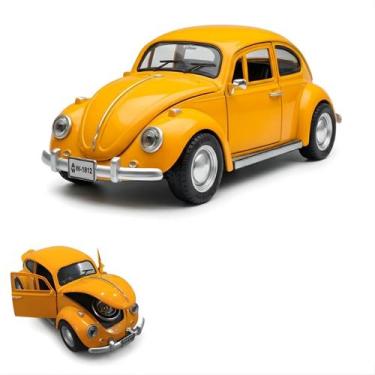 Imagem de Miniatura Fusca Escala 1:18 Metal Som Luz Abre Portas Grande Cor:Branc